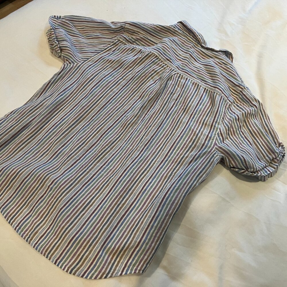 Madewell Striped Button Down Short Sleeve Shirt - Picture 5 of 5